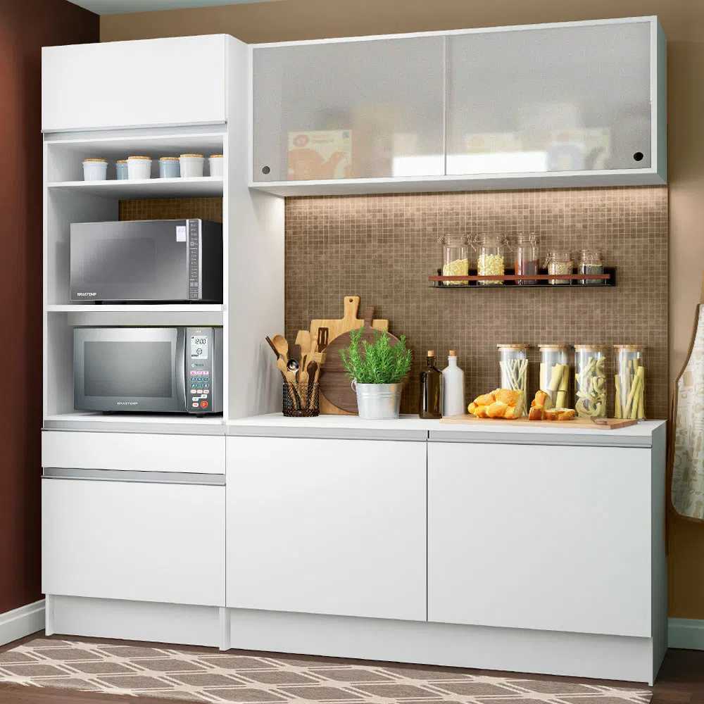 imagem de Cozinha Compacta Topazio 180x210x52 Branco Madesa G200860909